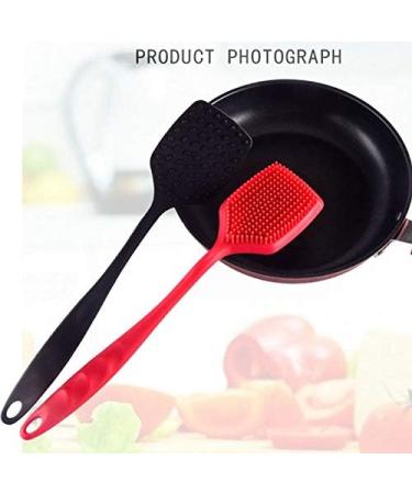 Bumdenuu Silicone Dishwasher Brush with Long Handle (Red) - Buy Online on GoSupps.com