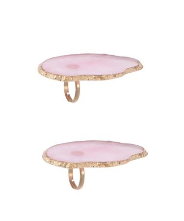 minkissy 2 Pieces Nail Polish Makeup Display Board Nail Art Palette Resin Nail Art Palettes Nail Tips Polish Manicure Golden Nails Paint