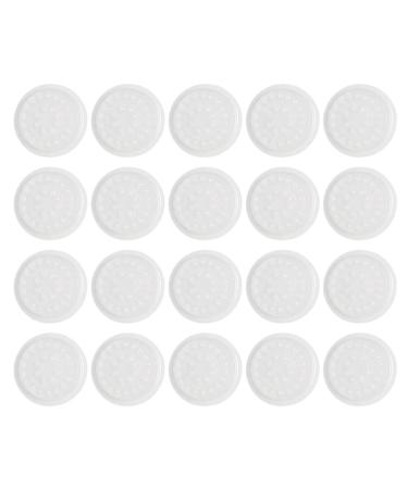 FOMIYES Eyelash Tool Vessel Tools 20 Pieces Eyelash Glue Holder False Lash Glue Holder Tray Eyelash Extension Glue Holder Pallet Pads White Lash Extension Tools Lash Tools