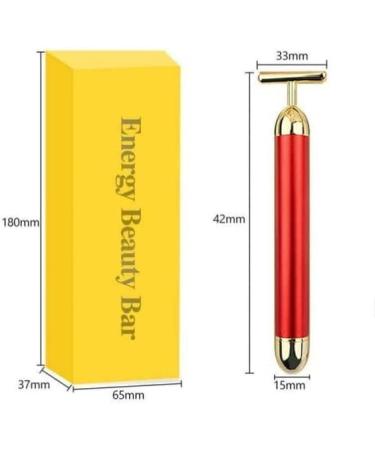 24K Gold Electric Facial Massage Roller - Anti-Aging Firming & Lifting Beauty Bar for Daily Skin Care - Buy Online on GoSupps.com