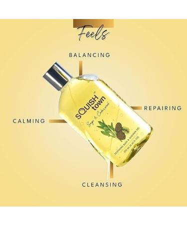 Sage & Cedarwood Body Wash with Aloe Vera (250ml) - All-Natural Essential Oils Shower Gel for Men & Women | Deep Cleansing Aromatherapy Bath Cleanser - Buy Online on GoSupps.com