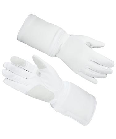 ThreeWOT Fencing Glove,Washable Anti-Skid Practice Gloves for Epee Foil and Sabre (Right Hand) 8