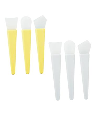 minkissy Skincare Tool Brush Silicone Spatulas Skincare Makeup for Facials Facialmask Applicator Facial Beauty Brush Set Care Tools Silicone Facial Mud Applicator Miss 2 Sets Skincare Tools