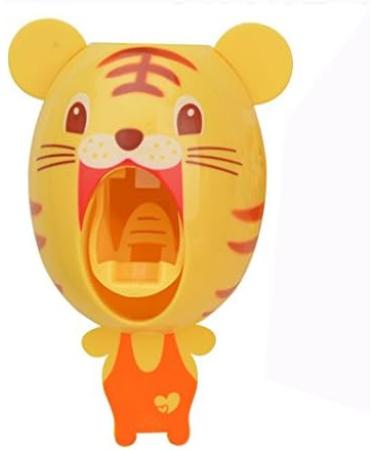 Cisixin Automatic Baby Toothbrush Dispenser - Hands-Free Kids Toothpaste Dispenser (Tiger) | Cute Cartoon Toothpaste Squeezer for Easy Oral Care - Buy Online on GoSupps.com