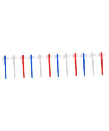 Healeeved 12 STK toothbrush Remove plastic tables prosthesis brush braces brush cleaning brush holding brush false dental care tool sensitive dentures small vacation