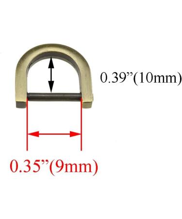 Hahiyo D-Rings with Screw Shackle Horseshoe U Shape Key Ring 9.2mm Inner Width - Bronze, 6 Pieces - Buy Online on GoSupps.com