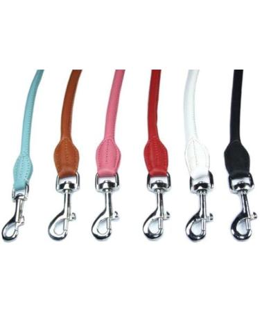 Rolled super SOFT half check leather dog collar: fits up to 18" Leather is 14" (8 mm thick). Fits up to 18" Red - Buy Online on GoSupps.com