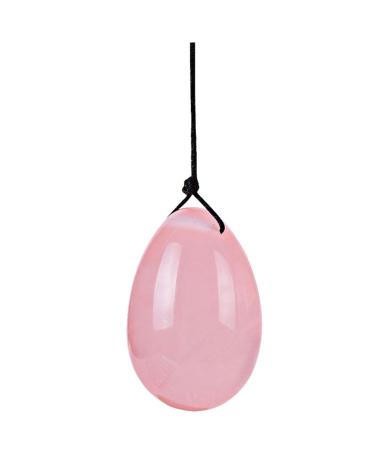 Healifty Yoni Egg Jade Egg for Kegel Exercise Pink Natural Crystal Pelvic Floor Muscle Massage Ball for Women 4. 5X2. 5X2. 5Cm