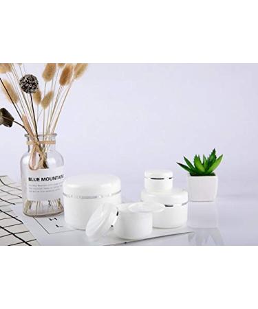 6-Pack 8 OZ White Plastic Cosmetic Containers with Liner & Dome Lid - Refillable Makeup Pots for Ointments Creams Scrubs & More - Buy Online on GoSupps.com