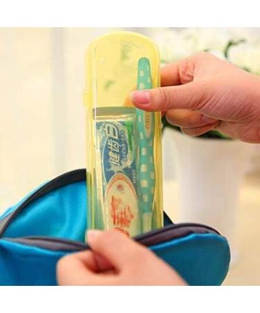 Upstore 4x Toothbrush & Toothpaste Storage Container - Breathable Dustproof Plastic with Hinged Lid - Random Color Selection - Buy Online on GoSupps.com