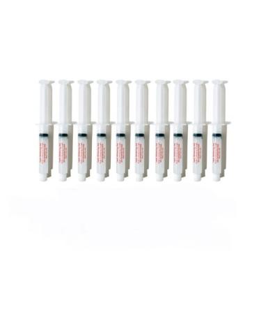 10 Syringes of 10ml/cc Teeth whitening Gel by White Teeth Global 100ml/cc!! (Includes 2 Mouth Trays) - Home Teeth Whitening System