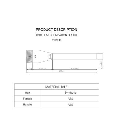 Flat Foundation Brush #011 | Vegan K-Beauty Makeup Brush for Flawless Skin - Buy Online on GoSupps.com