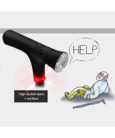 Multi-Function Intelligent Elderly Crutches Walking Cane Stick Adjustable LED Light Non-Slip Telescopic Walking Stick Smart Radio Alarm Aluminum Crutches Black Safehappy Smooth Sailing - Buy Online on GoSupps.com