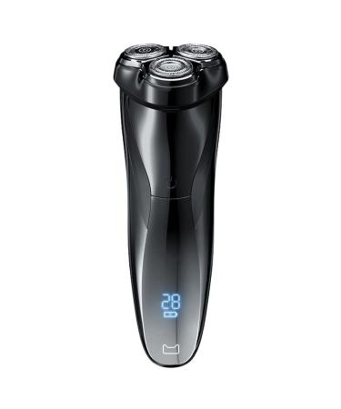 Electric Razor for Men Men Electric Shaver Razor LCD Power Display Rechargeable Electronic Razor IPX7 Waterproof Full Body Washable ( Color : Black )