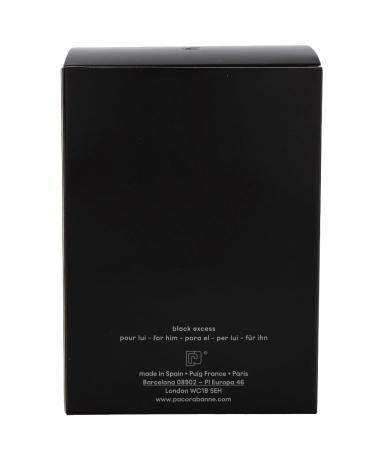 Black XS Excess by Paco Rabanne for Men 3.4 oz Eau de Toilette Spray - Buy Online on GoSupps.com