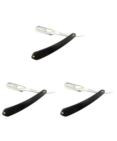 Beaupretty 3st Bartschneider-Kit Razor With replaceable blade foldable razor razor razor safe hand razor razor vintage suite foldable wooden man mediumx3pcs such as imagined