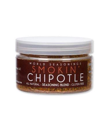 All Purpose Seasoning - Mexican Seasoning - Smoked Chipotle Powder - Tex Mex seasoning - Chipotle Spice - Gluten Free Fajita Seasoning - Spicy Seasoning Mix - World Seasonings - SMOKIN' CHIPOTLE 1 Count (Pack of 1)