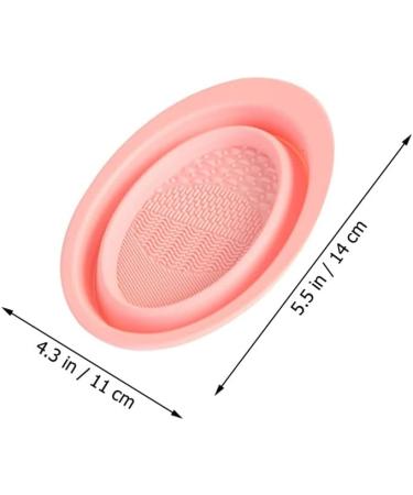 Lurrose Creative Makeup Brush Cleaning Scrubber Bowl Silicone Foldable Brush Cleaner Easy Clean Tools - Buy Online on GoSupps.com