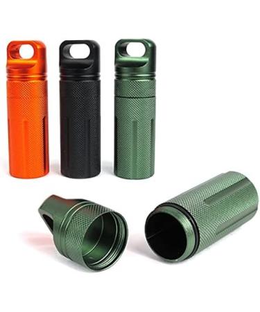 Vogueing Tool Waterproof Pill Holder | EDC Metal Survival Capsule for Camping Climbing Cycling & Hiking - Round Head Black - Buy Online on GoSupps.com