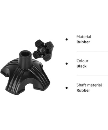 LAMELLIS Non-Slip Four-Base Cane Tip Self-Standing Four-Base for Cane Four-Legged Cane Foot Cover 4 PCS - Buy Online on GoSupps.com