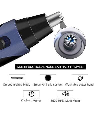 Waterproof Stainless Steel Nose Hair Trimmer Scissors | Portable & Rechargeable Nose Trimmer for Men & Women | Optimal Grooming Solution - Buy Online on GoSupps.com