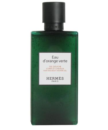 Hermes Eau d'Orange Verte Hair and Body Shower Gel 200ml 6.5 Fluid Ounce Plastic Bottle with Flip Cap NO BOX