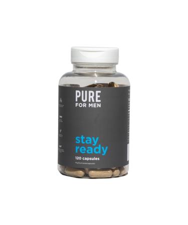 Pure for Men Original Stay Ready Fiber Supplement 120 Vegan Capsules Psyllium Fiber Helps Digestion Psyllium Fiber Chia Seed Oat Fiber Own Formula Oat Fiber 120 pieces 1 pack