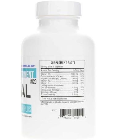 Systemic Formulas Cal Calcium Plus 100 Capsules - Highly Bioavailable with Vitamin D3, K2, Zinc, Manganese, Strontium, and Boron - Buy Online on GoSupps.com