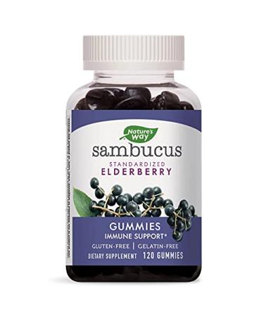 Sambucus Elderberry Gummies Herbal Supplements 120 Count 120 Count (Pack of 1)