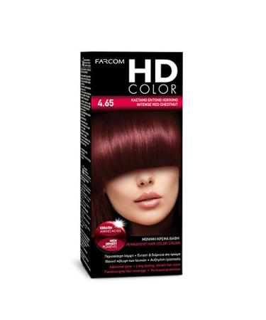 FARCOM HD Hair Color with Keratin Amino Acids 60ml (4.65 Cherry Brown)
