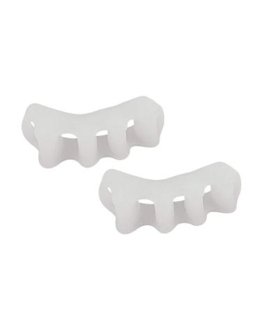 Therapeutic Spacer for Toe Divider Toe Toe Spreader Relief Toe Separator Foot Care Nail for Thick Toenails (White One Size) One Size White
