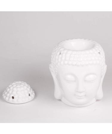 Evergd Set of 2 Buddha-Head Statues & Ceramic Aroma Therapy Diffusers | Essential Stoves & Fragrance Candles for Yoga Spa Meditation & Home D cor | Unique Gift Ideas - Buy Online on GoSupps.com