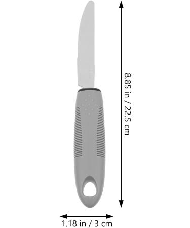 Adaptive Utensils 5Pcs Set for Hand Tremors & Arthritis - Non-Weighted Silverware with Non-Slip Handles - Ideal for Parkinson's & Elderly Use - Light Grey - Buy Online on GoSupps.com