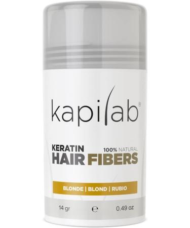 Kapilab Streuhaar Haarfasern Blond Haarpuder zur Haarverdichtung - Keratin Ansatzpuder f r D nner Werdendes Haar Frauen und M nner Haarausfall 100% Nat rlich 12.5 gramm