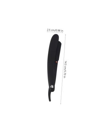 FRCOLOR Engraved Razor Holder - Manual Stainless Steel Shaving Tool for Men - Ideal for Straight Razors & Beard Grooming - Black (1 Count - Buy Online on GoSupps.com