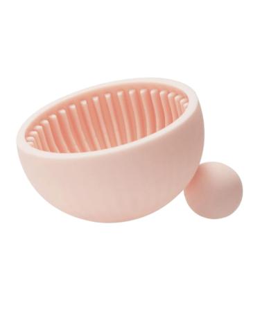 Housoutil 1pc Silicone Scrub Pad Make up Kit Silicone Makeup Applicator Brush Washing Dryer Cleaner Cosmetic Cleaning Scrubber Makeup Cleaning Pad Silicone Brush Silica Gel Makeup Brush 7x6.5cm Pink