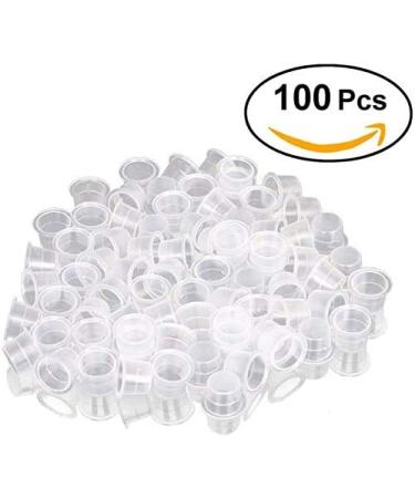 Brrnoo Wormhole Ink Cups - 100Pcs Pot Mixed Sizes Medium Large Plastic Microblading Pigment Accessories Holder for Pigment/Ink Tattoo Kits Tattoo Supplies - Buy Online on GoSupps.com