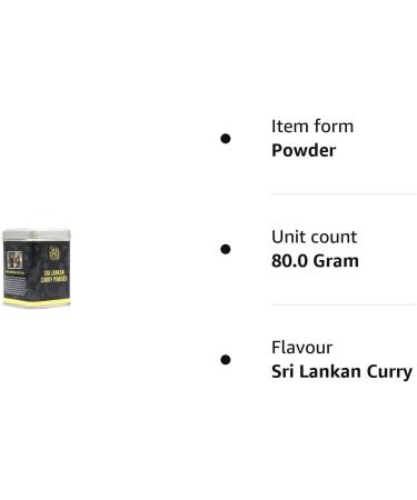 Spice Kitchen Sri Lankan Curry Powder blend (80g) - Buy Online on GoSupps.com
