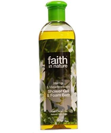 Faith In Nature - Hemp & Meadowfoam Foam Bath & Shower Gel - 400ml - Buy Online on GoSupps.com