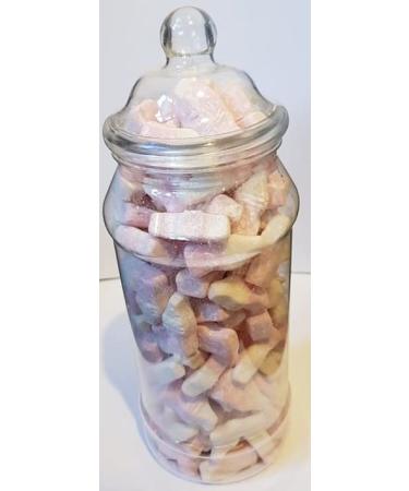 Old Timers Barratt Strawberry Milkshake Bottles Gums Sweets in Victorian Style 970 Millilitre Plastic Jar 500 Grams