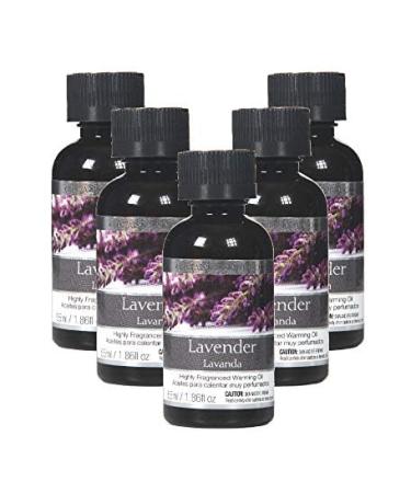 Hosley Lavender Highly Scented Fragrance Warming Oils Box of 5 55 ml 1.86oz ea. Ideal Gift for Weddings spa Reiki Meditation Bathroom Settings