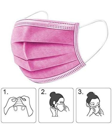 Buy SymTex 50 PCs Kids Medical Masks | Type IIR EN 14683 Certified | 3-Layer Mouth & Nose Protection | Pink Children's Masks - Buy Online on GoSupps.com