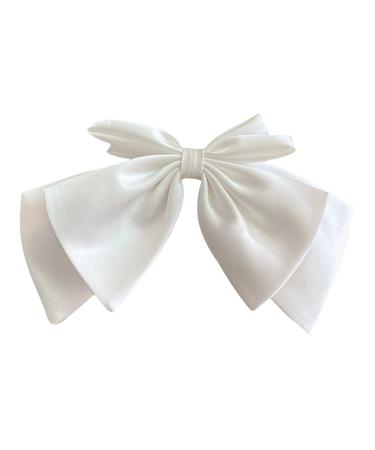 Didiseaon Bow Hairpin Hair Bow Satin Clips Bridal Hair Bow Chic Bow Headdress Bow Knot Hairpins Bow Ponytail Holders Girls Bow Hairclip Tiaras for Girls Temperament Miss White Decorate Alloy