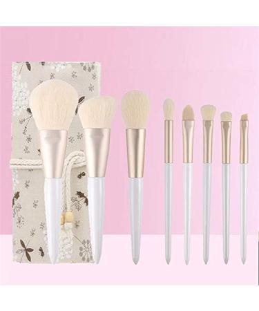 Greethga 8Pc Makeup Brushes Cosmetic Set Powder Eye Shadow Foundation Blush Beauty Lip Eyeliner Face Make Up Brush with Bag White - Buy Online on GoSupps.com