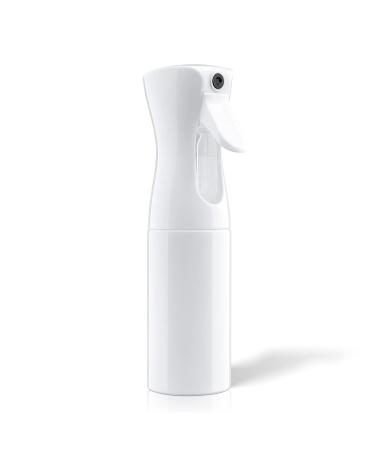 Hair Spray Bottle with Trigger, Continuous Spray Water Bottle, Refillable Fine Mist Sprayer Bottle for Hair Styling, Ironing, Cleaning, Misting, Plants, Garden and Skin Care (6.7 Ounce) 8.15x1.96 Inch (Pack of 1) White