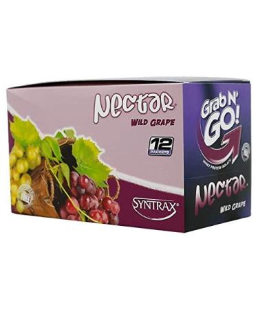 Syntrax - Nectar - Grab N Go - Wild Grape - 12 Individual Servings - High Protein 23g - Zero Carbs - Zero Fat - Lactose & Gluten Free