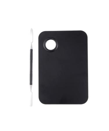 Nail Art Mix Palette Stainless Steel Cosmetic Makeup Palette Spatula Tool for Mixing S Swatches