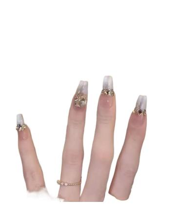 Temperament manicure pure hand-worn manicure whitening nail new patch detachable nails.(M)