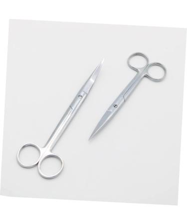 PopetPop 4-Piece Stainless Steel Scissors Set - Onion Fabric & Pet Hair Cutters | Curved & Round Head Design | 18x5cm | Silver - Buy Online on GoSupps.com