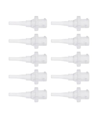 Healeved Ear Cleaner Ear Washer Disposable Tips 10pcs Plastic Ear Washer Tips Replacement Earwax Cleaner Tips Earwax Removal Cleaning Tubes Ear Washer Bottle Accessories Limpiador De Oidos